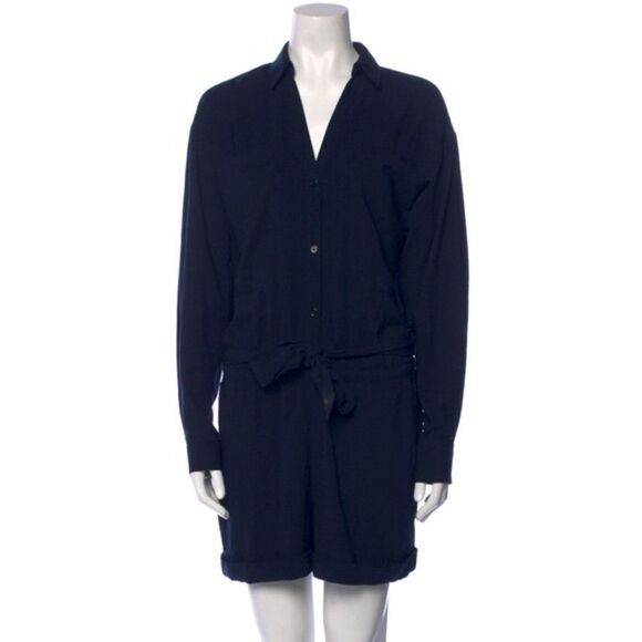 FRAME SHIRT NAVY ROMPER - Picture 1 of 5